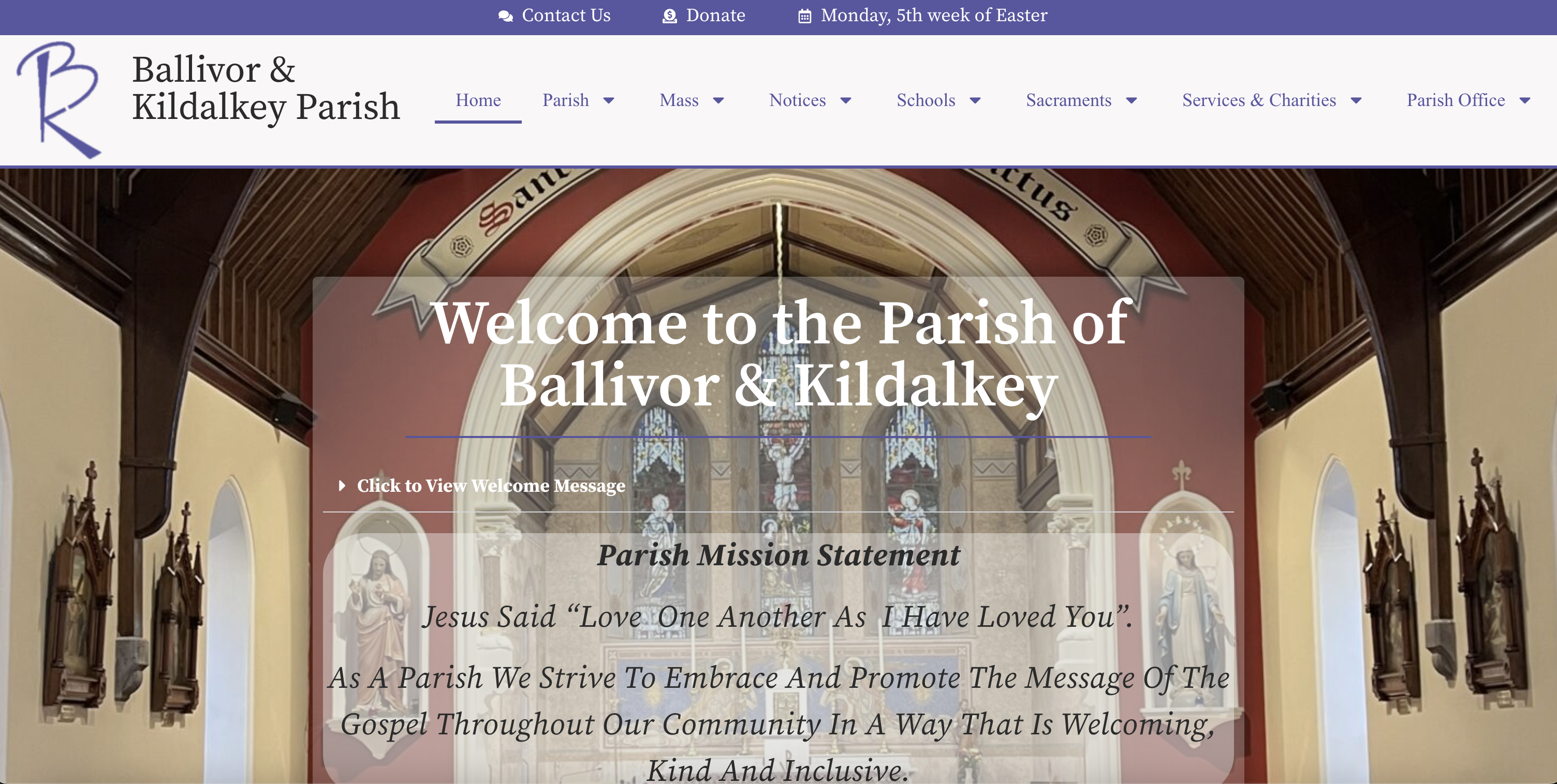 Ballivor & Kildalkey Parish Website project thumbnail