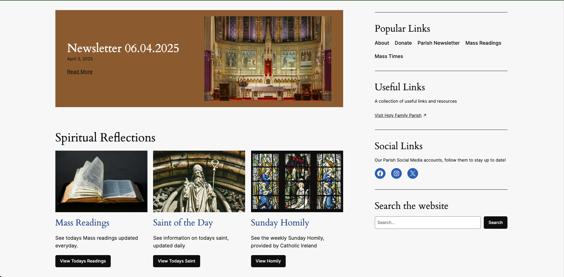 St. Mary’s Parish Website Redesign - Gallery image 3