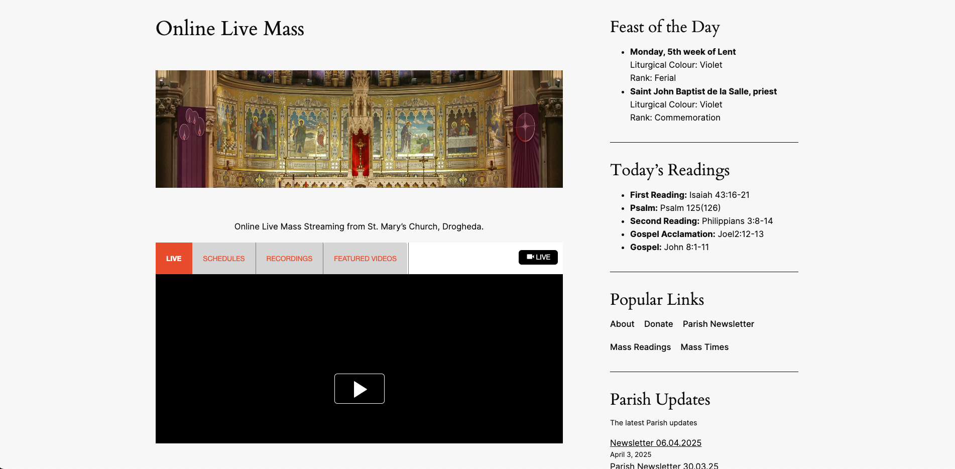 St. Mary’s Parish Website Redesign - Gallery image 4